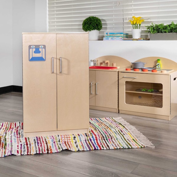 Flash Furniture Kids Wood Refrigerator for Commercial or Home Use MK-DP003-GG - main